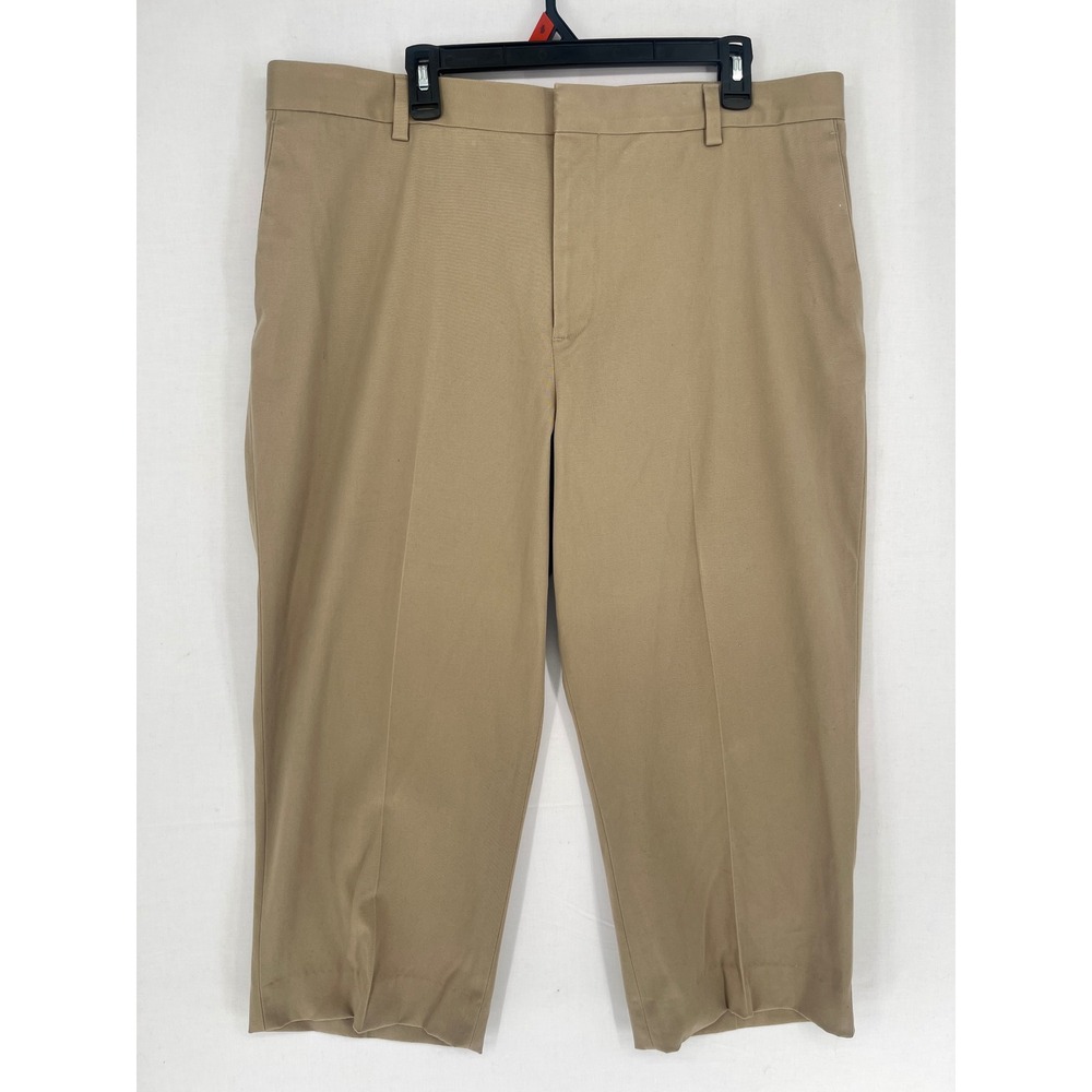 Kirkland Signature Non-Iron Comfort Pant Khaki Chino Stretch 40x29 Tan Mens